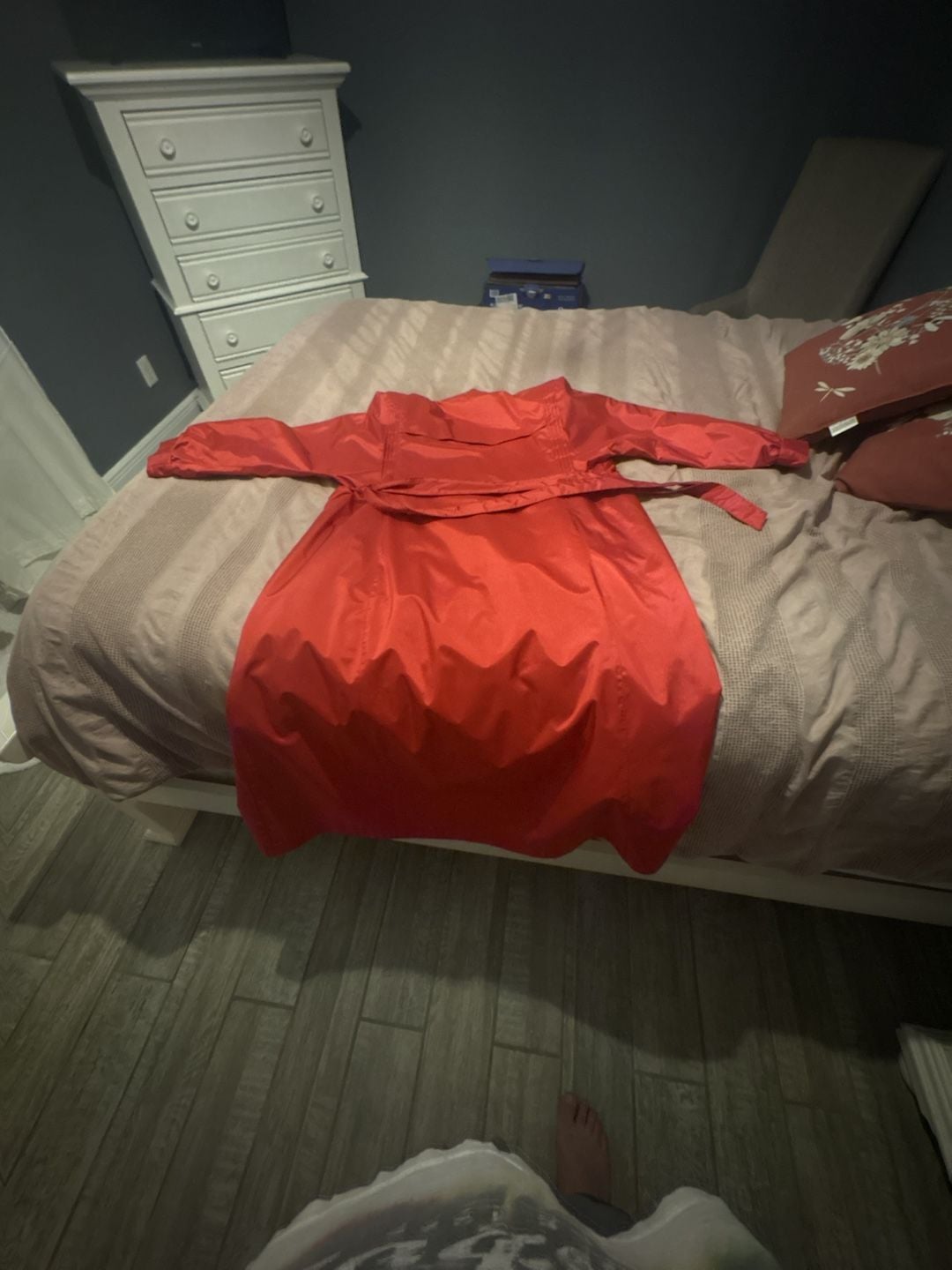 J. Gallery Trench Coat Petite Red Lightweight Raincoat 4