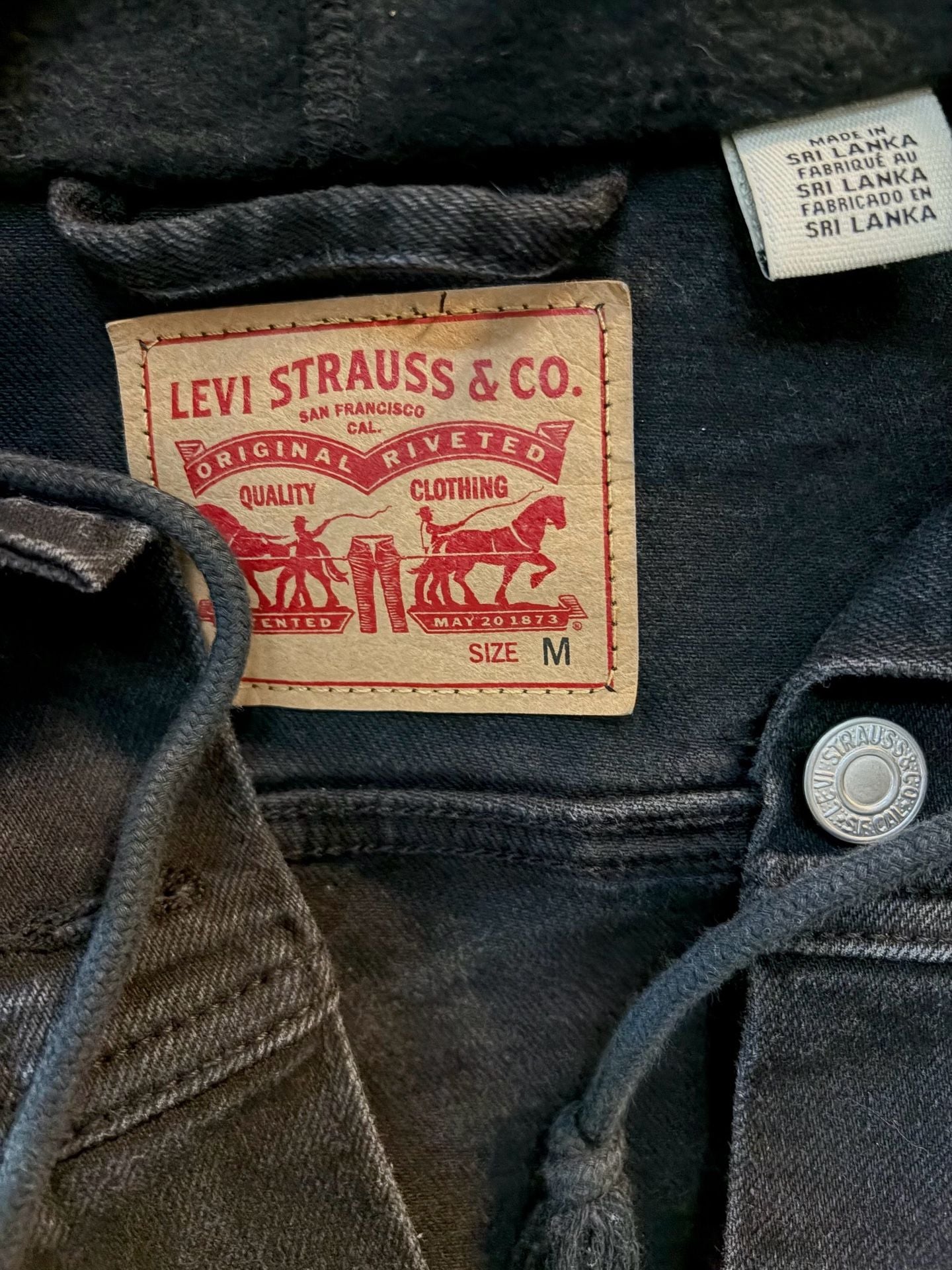 New Levis Hybrid Original Trucker Jacket - Black 11