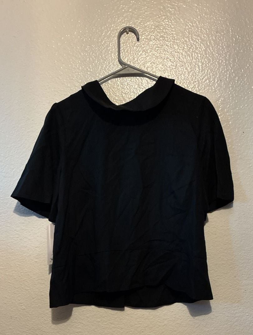 VETTA Rmvble Collar Blouse Size L Black 8