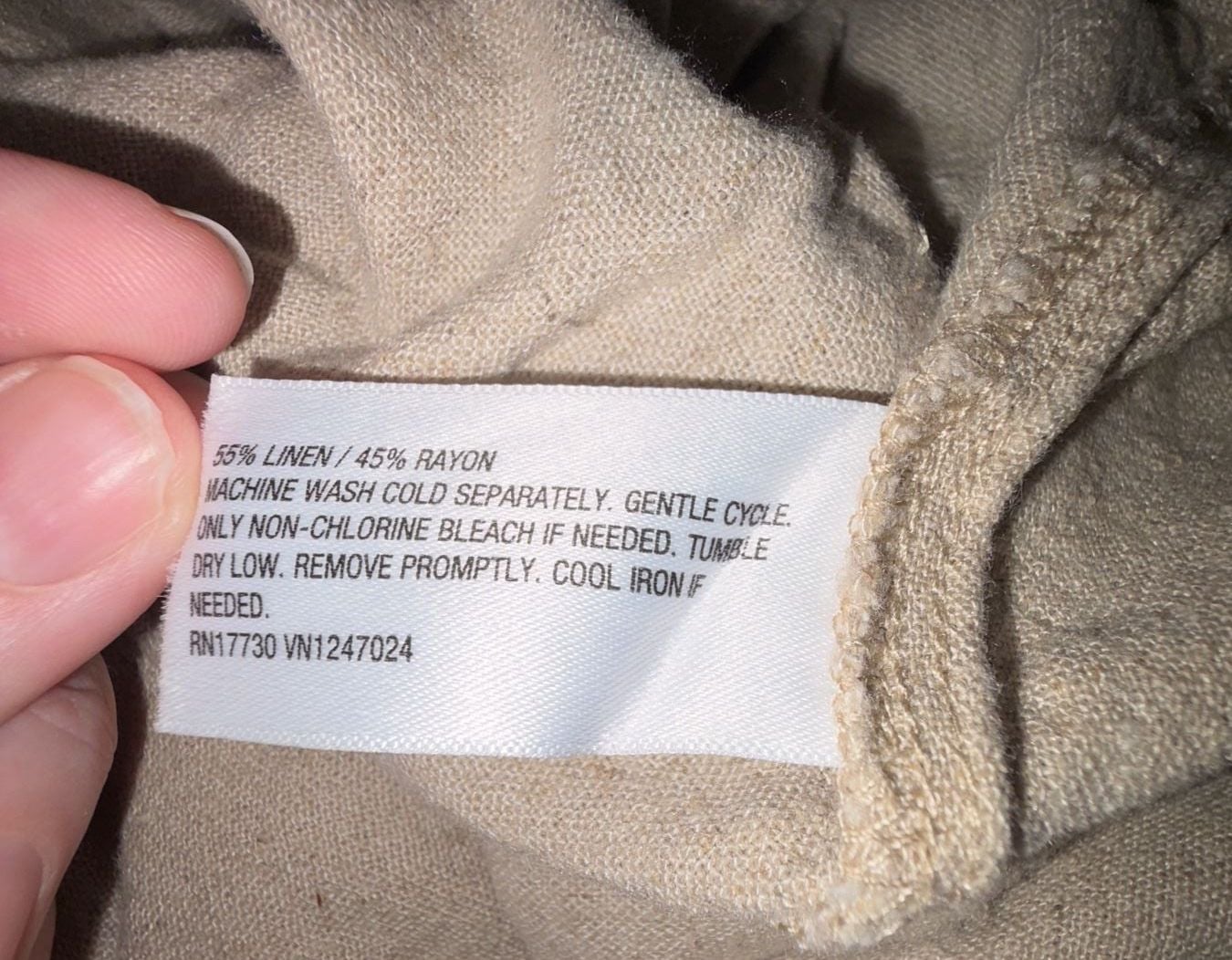 A New Day Women’s Size 12 Linen Blend Beige Wide Leg Pull On Pants Coastal 8
