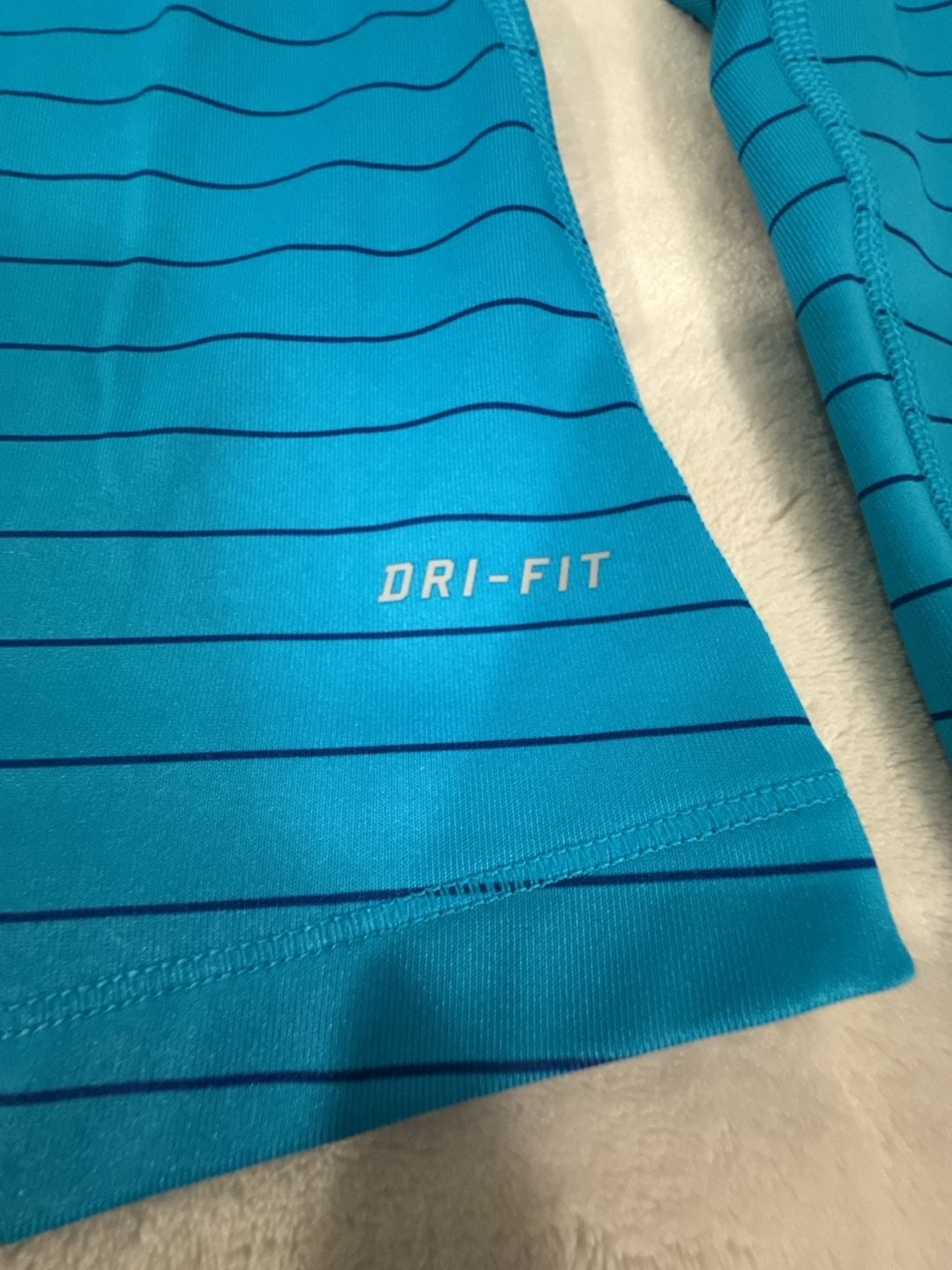 Nike Pro Dri Fit Pullover 1/2 Zip Blue M Running Cross Fit hyper warm 7