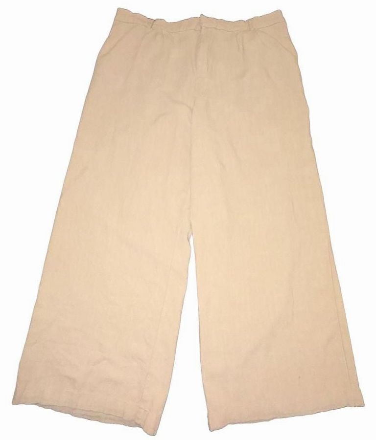 Wonderly Women’s 2X Beige Linen Blend Wide Leg Pants High Rise Coastal Boho 2