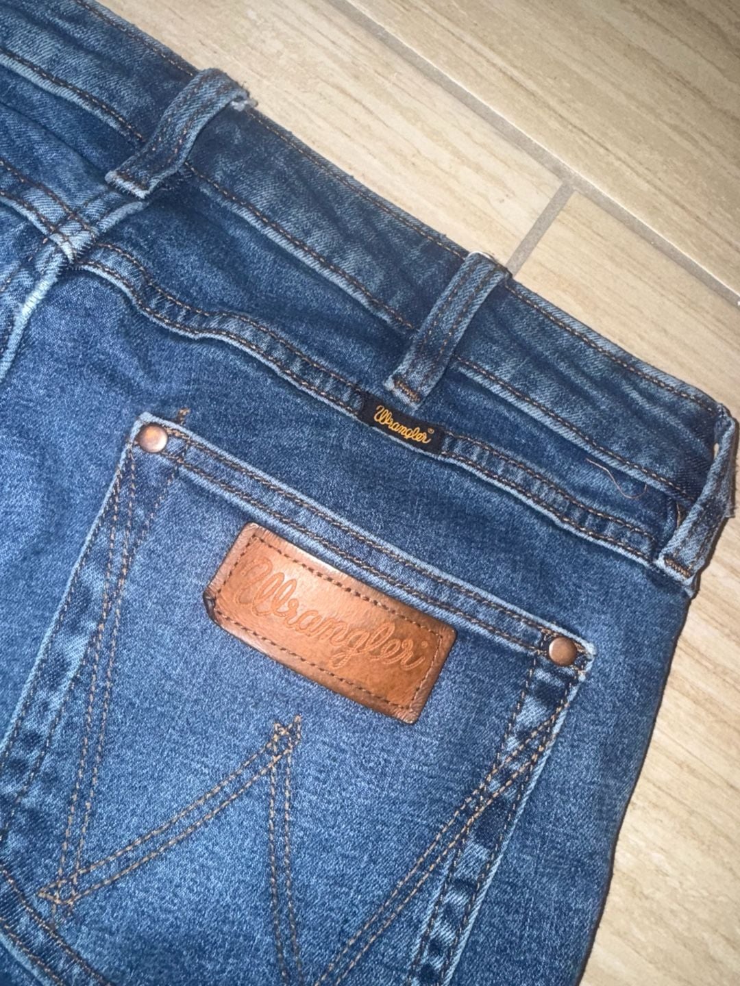Wrangler High Rise Flare Jeans Blue Denim 31X34 cowgirls 7