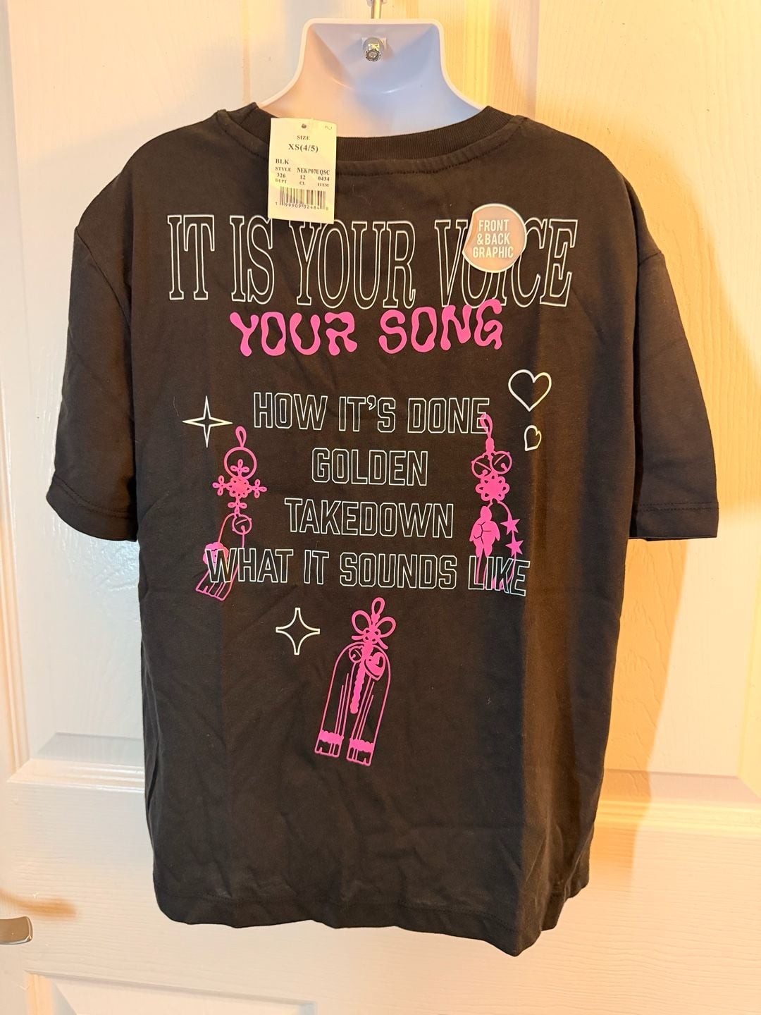 Netflix KPop Demon Hunters HUNTR/X Graphic T-Shirt Size XS (4/5) Black 3