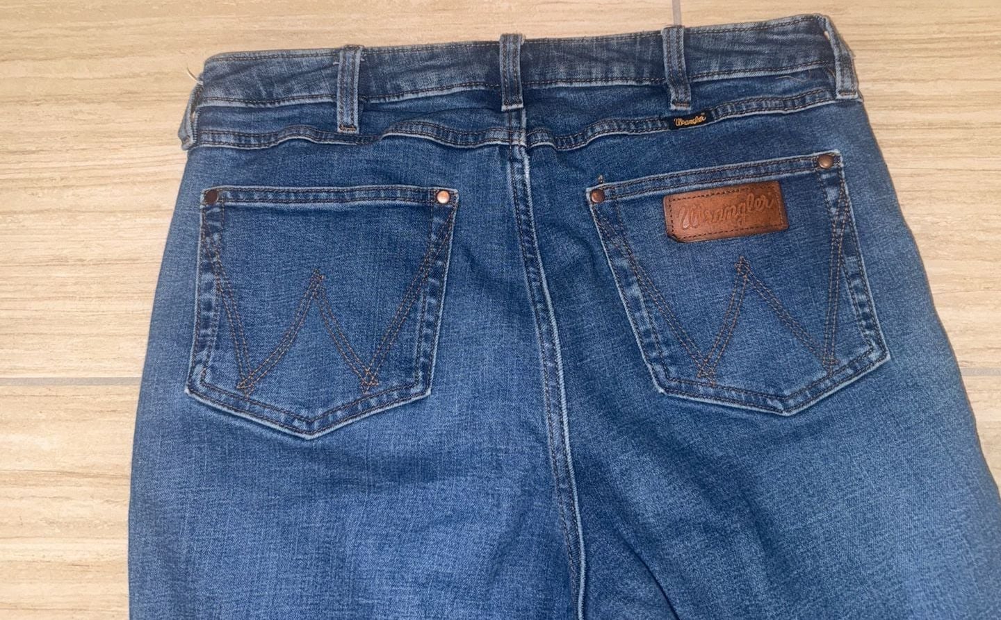 Wrangler High Rise Flare Jeans Blue Denim 31X34 cowgirls 6