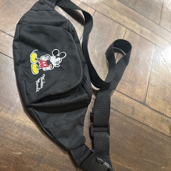 Disney Mickey Mouse Black Fanny Pack Belt Bag