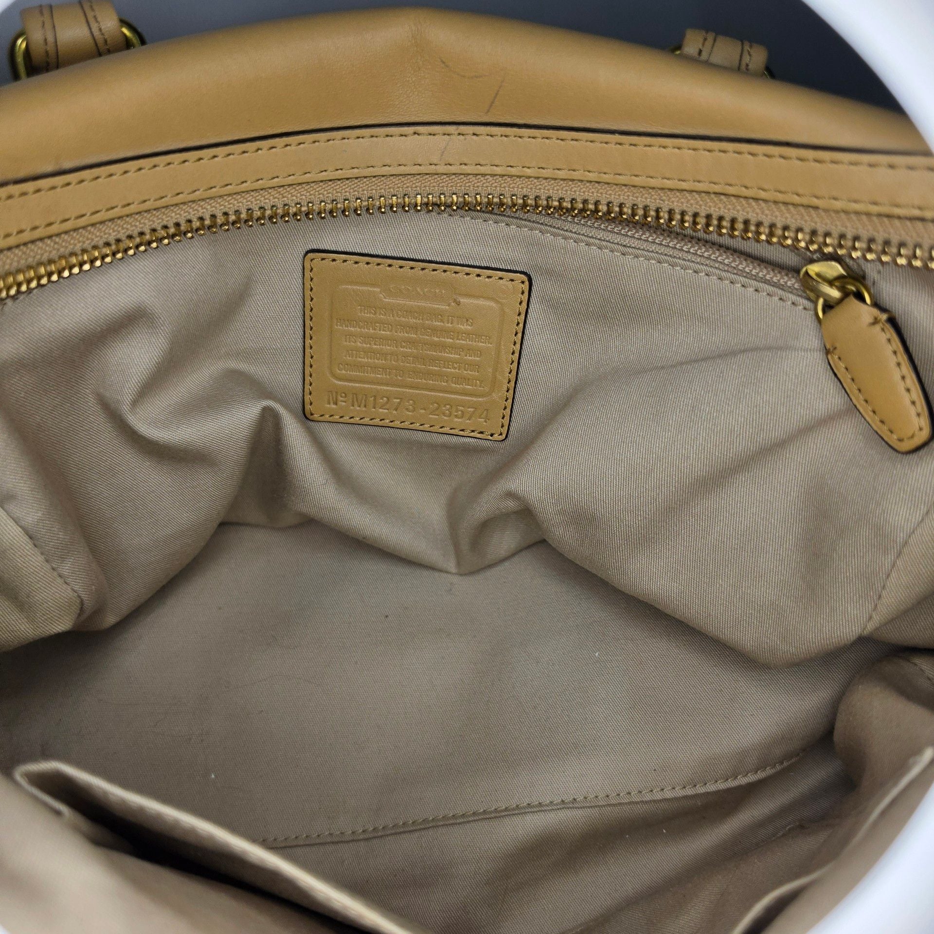 Coach Legacy Leather Haley Satchel 23574 Tan Satchel Bag 9