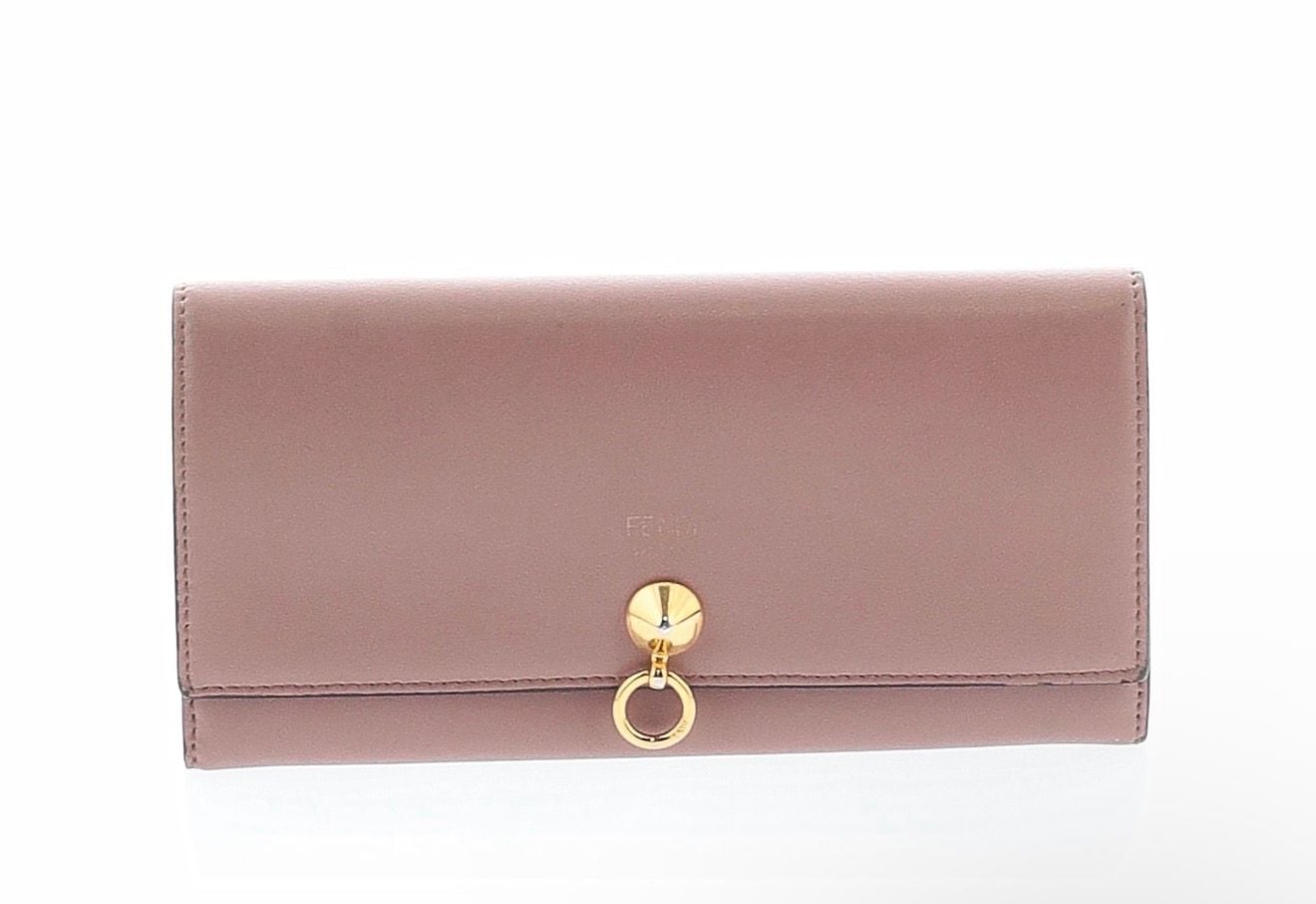 Fendi By The Way Long Wallet Pink Leather 2