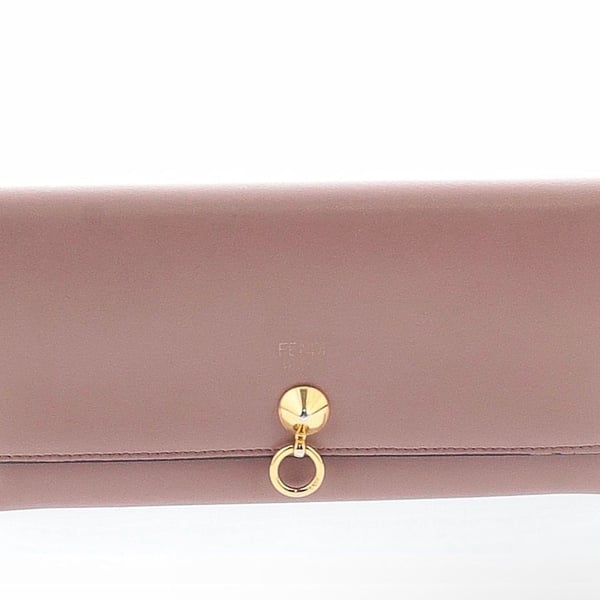Fendi By The Way Long Wallet Pink Leather