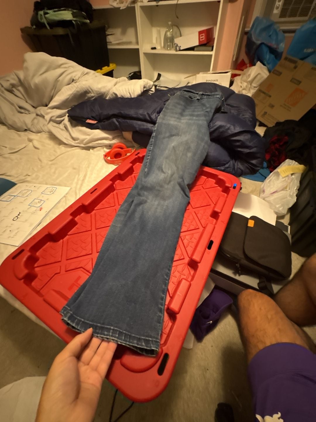 Lee Relaxed Fit Straight Leg Jeans Size 14 Medium Blue Denim 5
