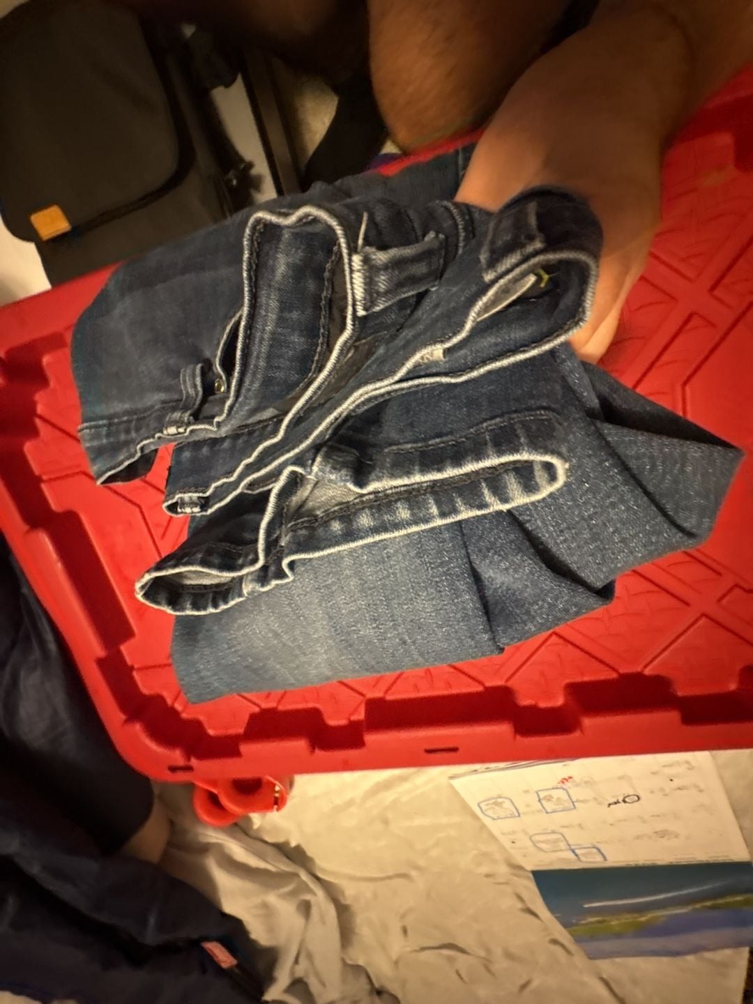 Lee Relaxed Fit Straight Leg Jeans Size 14 Medium Blue Denim 7