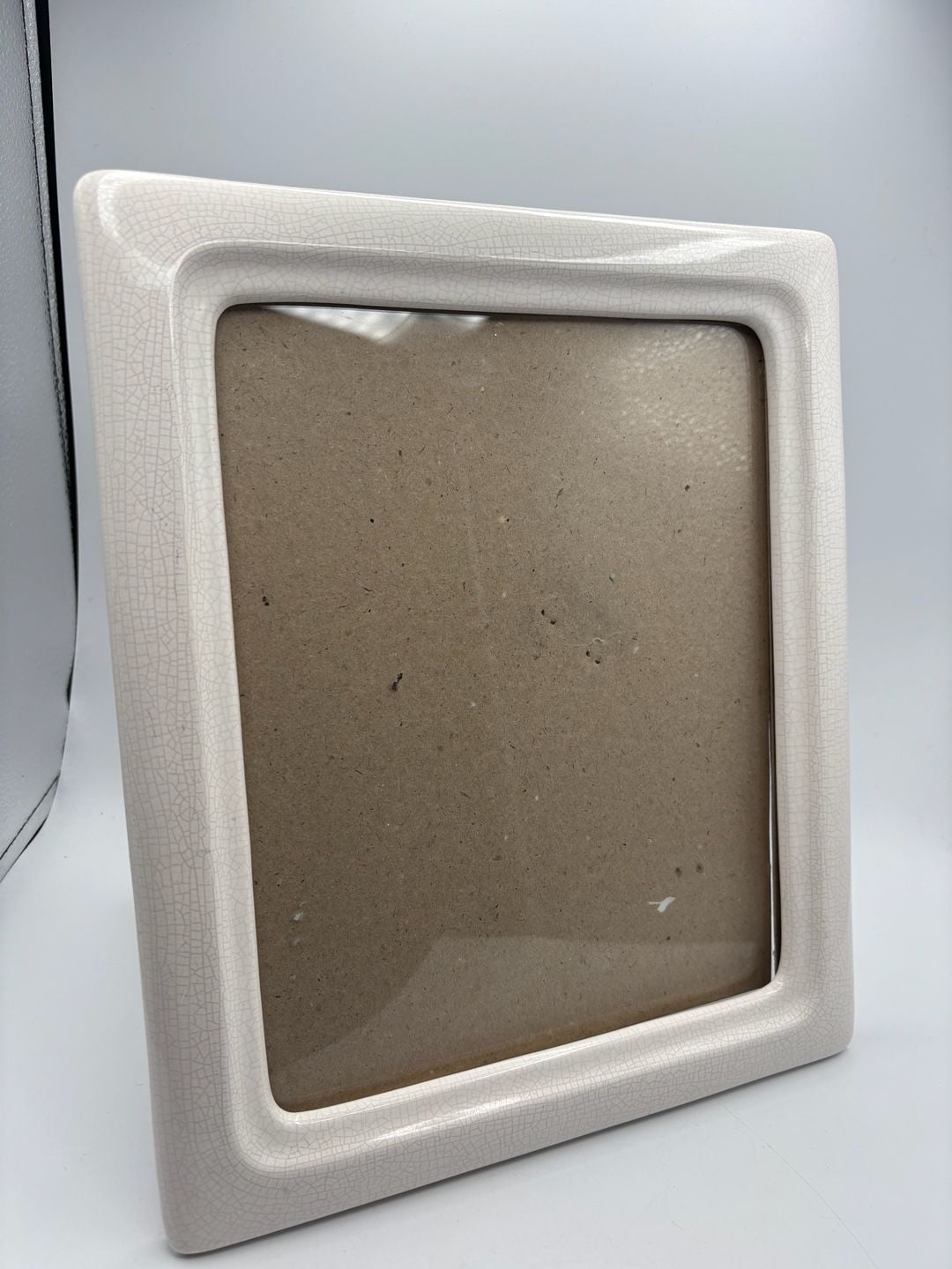 Crackled Ceramic Picture Frame Size 8x10 White 1