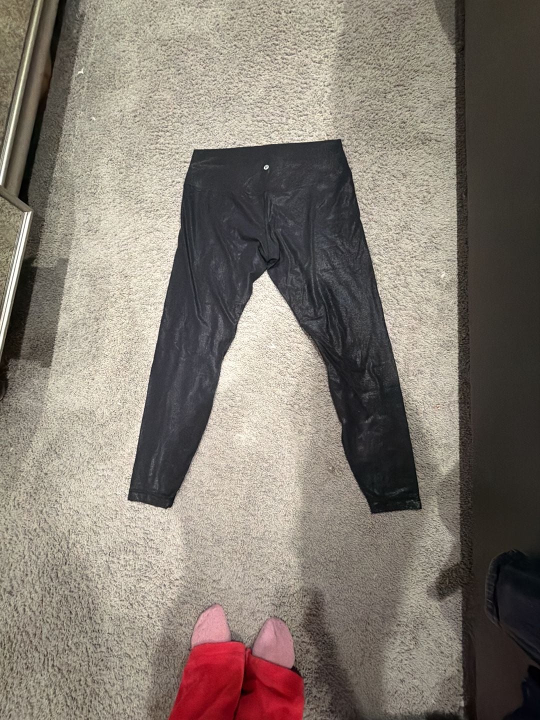 Lululemon Wunder Under High-Rise Foil Leggings Black Foil 2