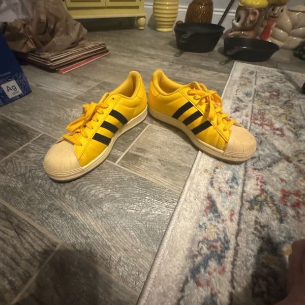 Adidas Superstar Yellow Black Sneakers