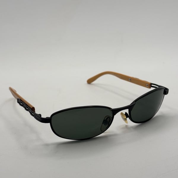 OLK Mod. 291 Size 51-19 Sunglasses Black Wood Temples