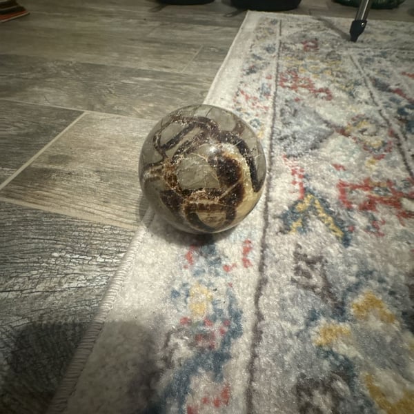 Septarian Nodule Polished Crystal Sphere
