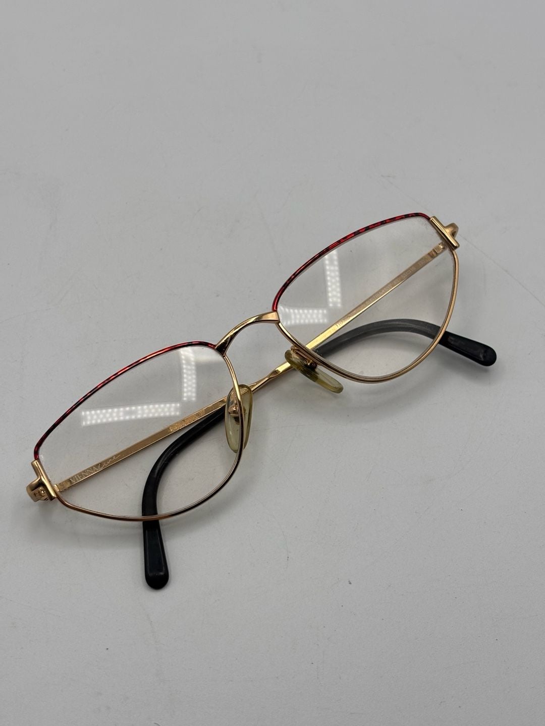 Vintage Viennaline 1633 Size 53-16 Gold Eyeglass Frames Made In Austria 2