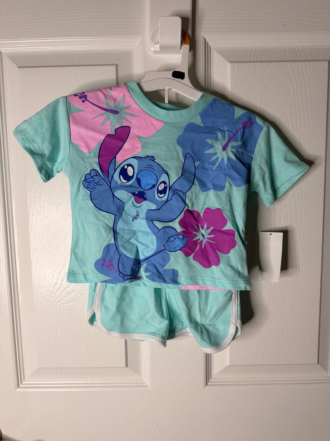 Disney Stitch Toddler Girls T-Shirt & Shorts Set Size 12M Blue 1