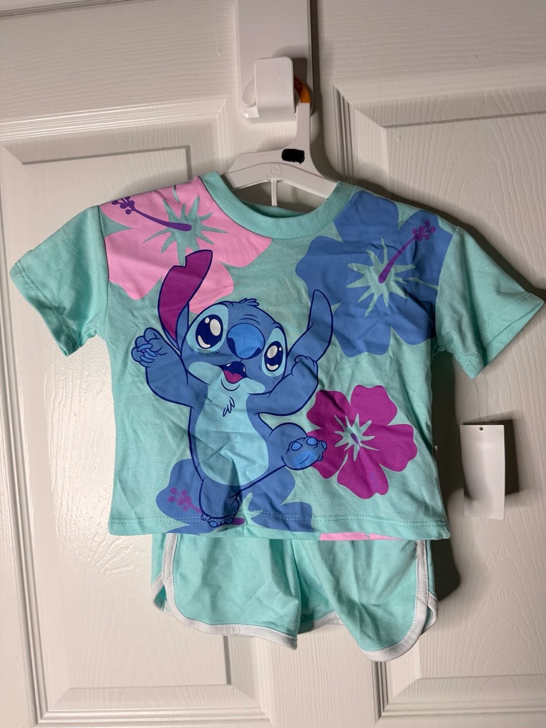 Disney Stitch Toddler Girls T-Shirt & Shorts Set Size 12M Blue 2