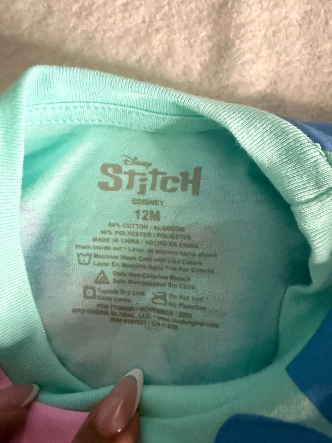 Disney Stitch Toddler Girls T-Shirt & Shorts Set Size 12M Blue 4