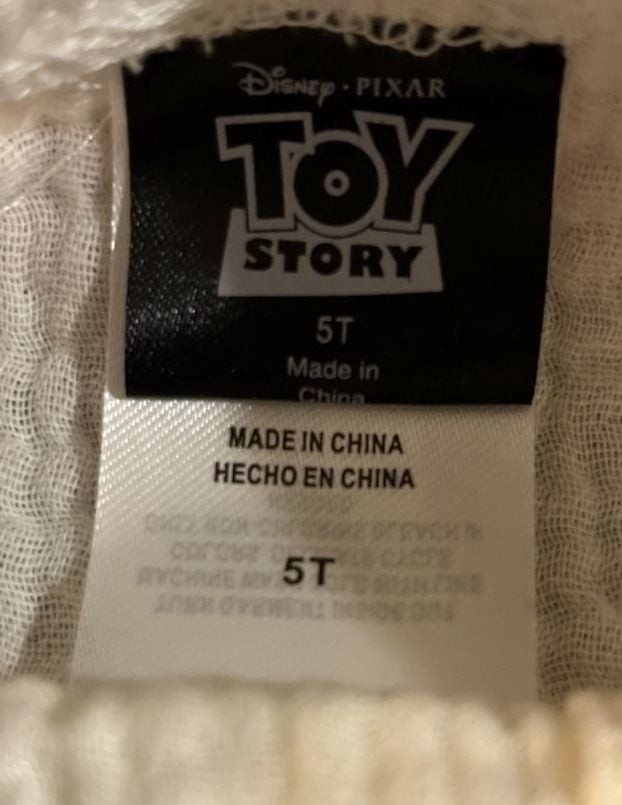 Toy Story Sheriff Woody Shorts Size 5T Cream Gauze 4