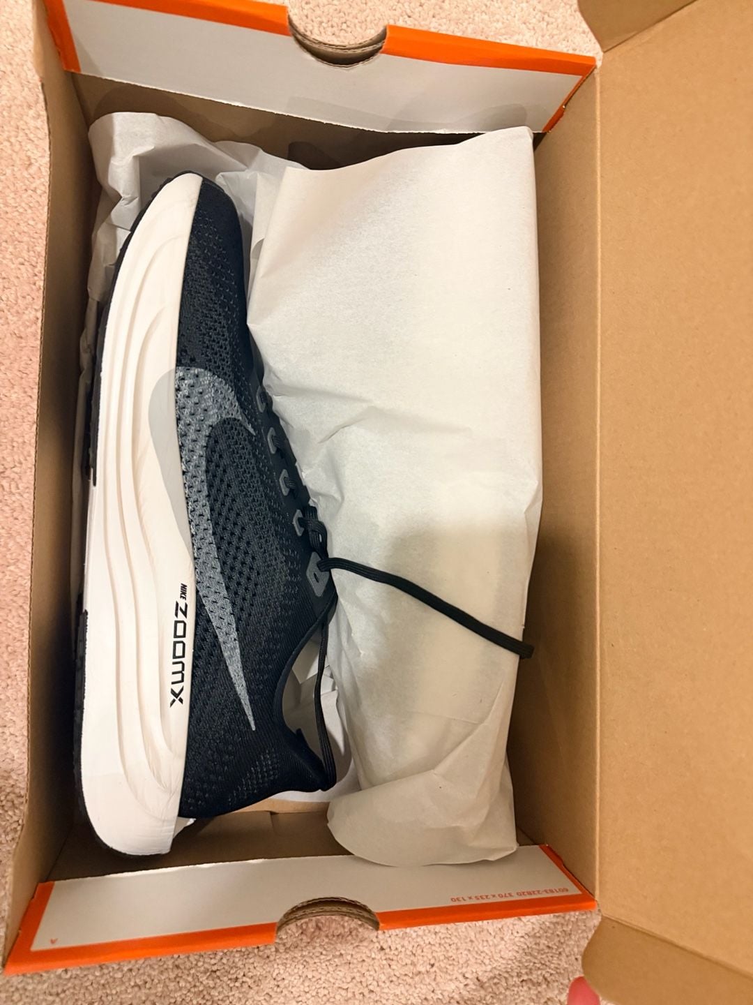 Nike ZoomX Pegasus Plus Size 12.5 Black Pure Platinum Flyknit 10