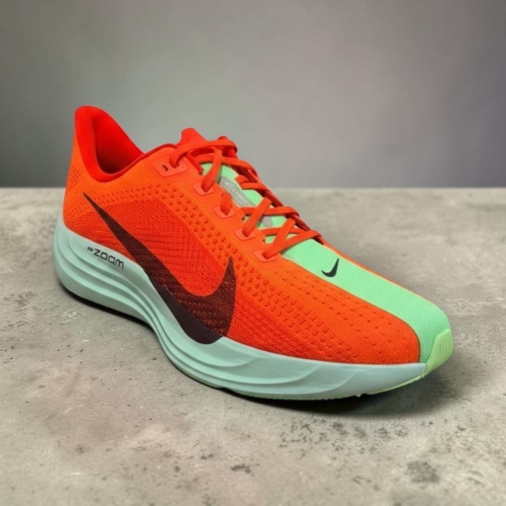 Nike Pegasus Plus Running Shoes Bright Crimson Lime Blast 2