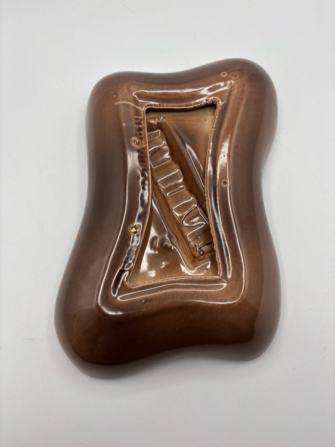 Vintage McCoy Pottery Brown Glaze Mid-Century Modern Ashtray USA 4