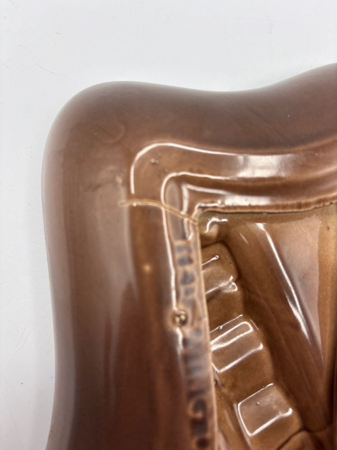 Vintage McCoy Pottery Brown Glaze Mid-Century Modern Ashtray USA 6