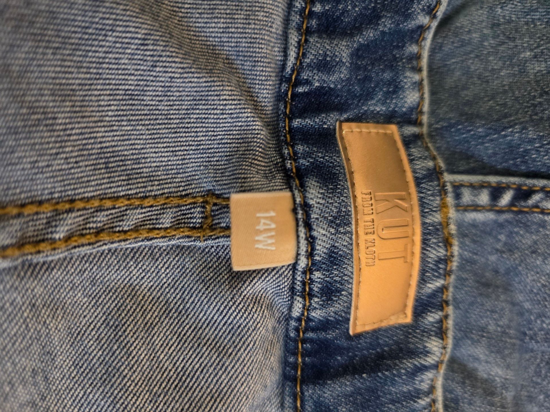 KUT from the Kloth Jodi Fab Ab Wide Leg Jeans Size 14W 6