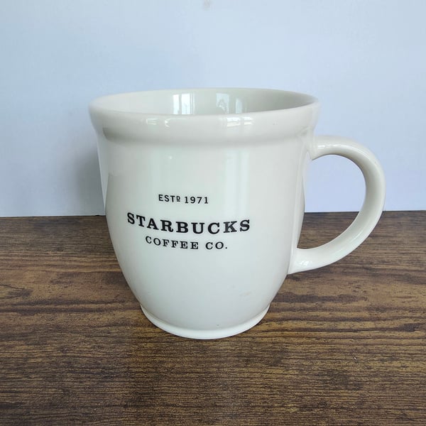 2007 Starbucks Coffee Mug 18 fl oz White Ceramic Estd 1971