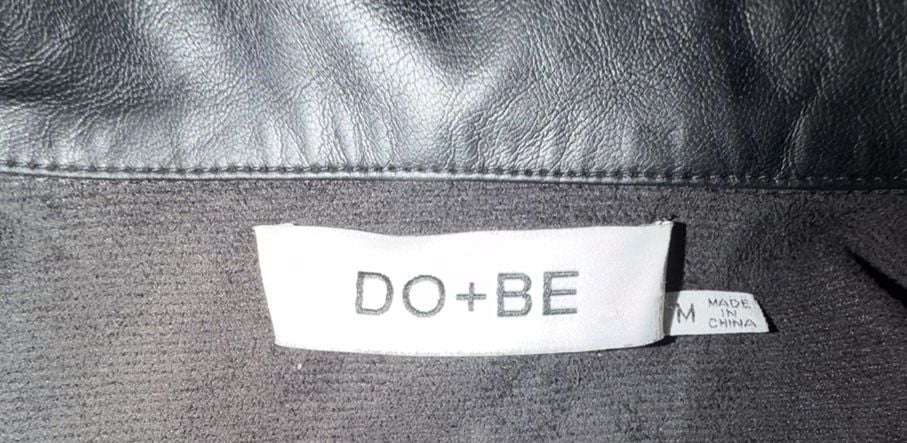 Do+Be Faux Leather Button-Up Shirt Size M Black 6