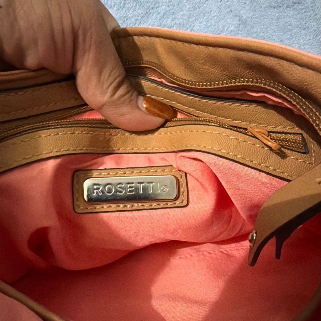 Rosetti Crossbody Handbag Salmon Pink and Brown 4