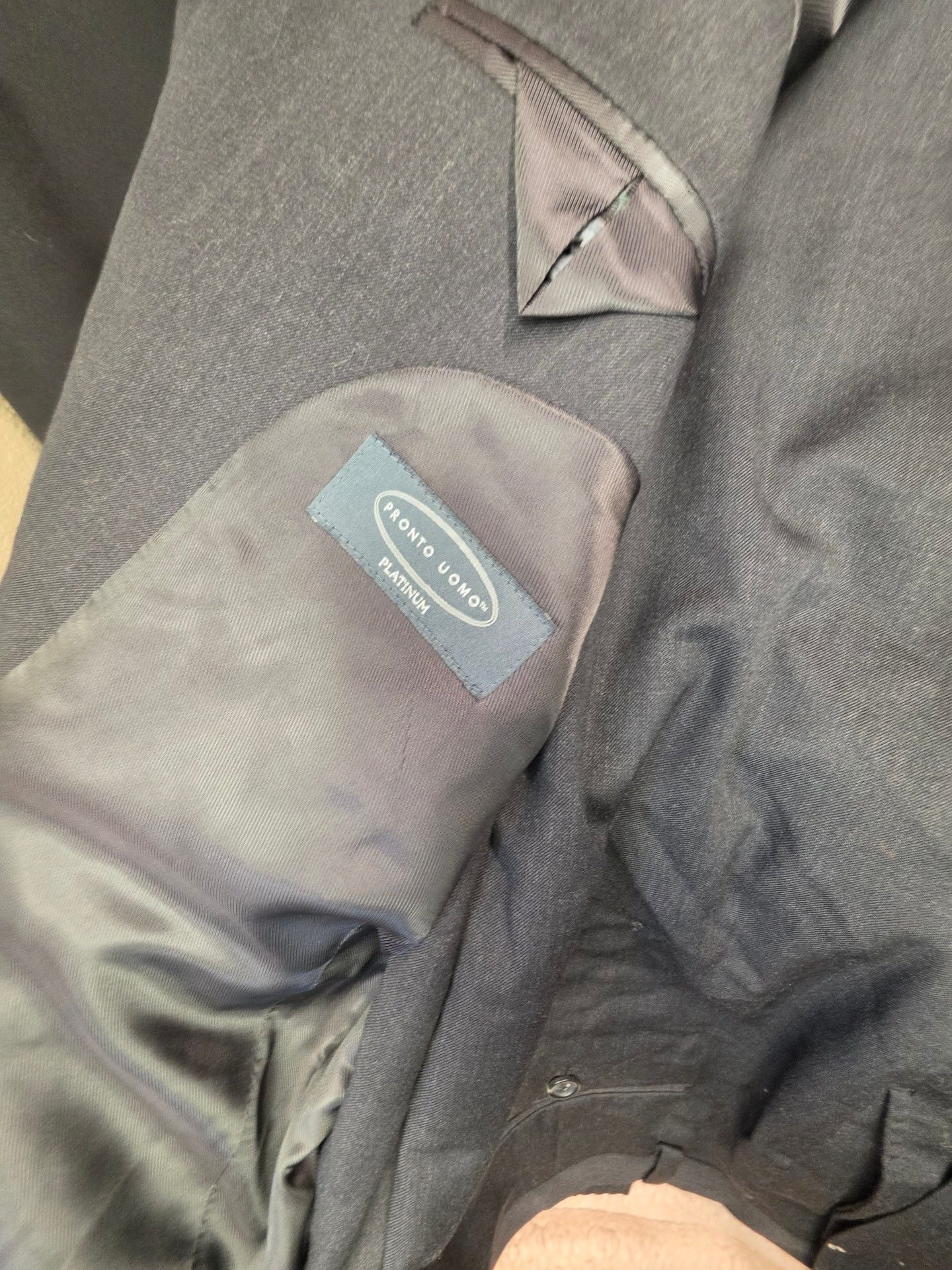 Pronto Uomo Platinum Suit Separates Size 36 Waist Charcoal Gray 3