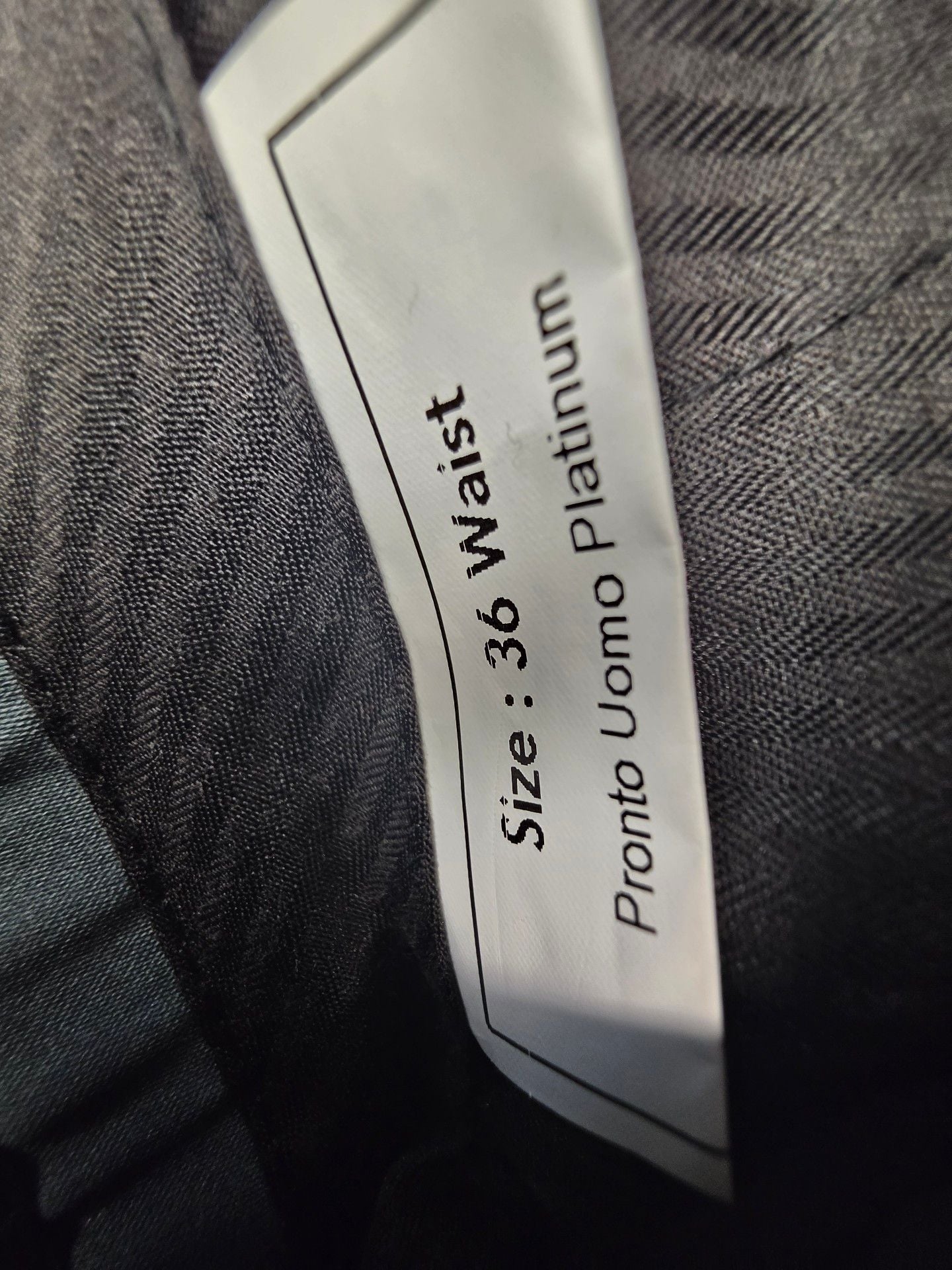 Pronto Uomo Platinum Suit Separates Size 36 Waist Charcoal Gray 6