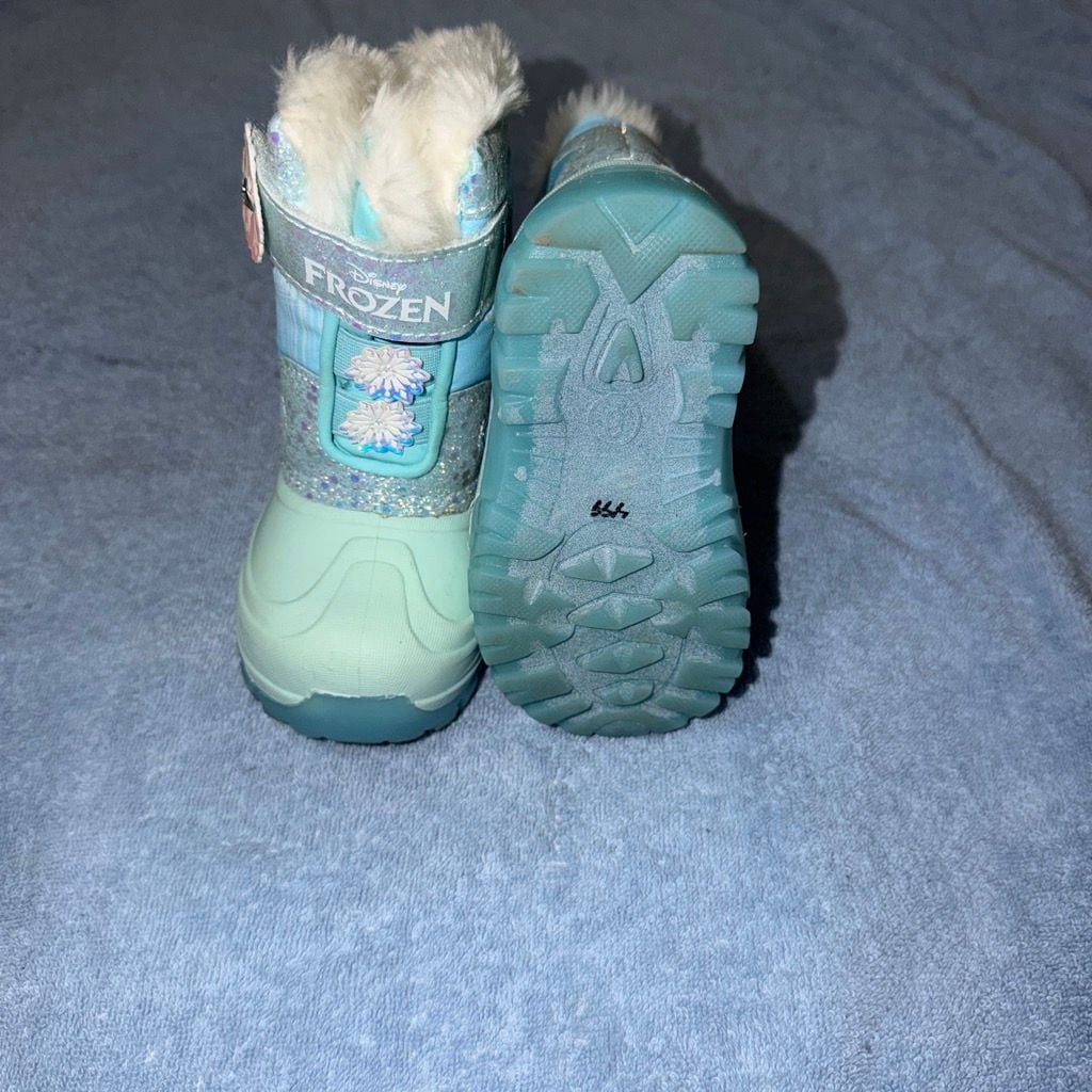Disney Frozen Snow Boots Elsa Olaf Aqua Blue 3