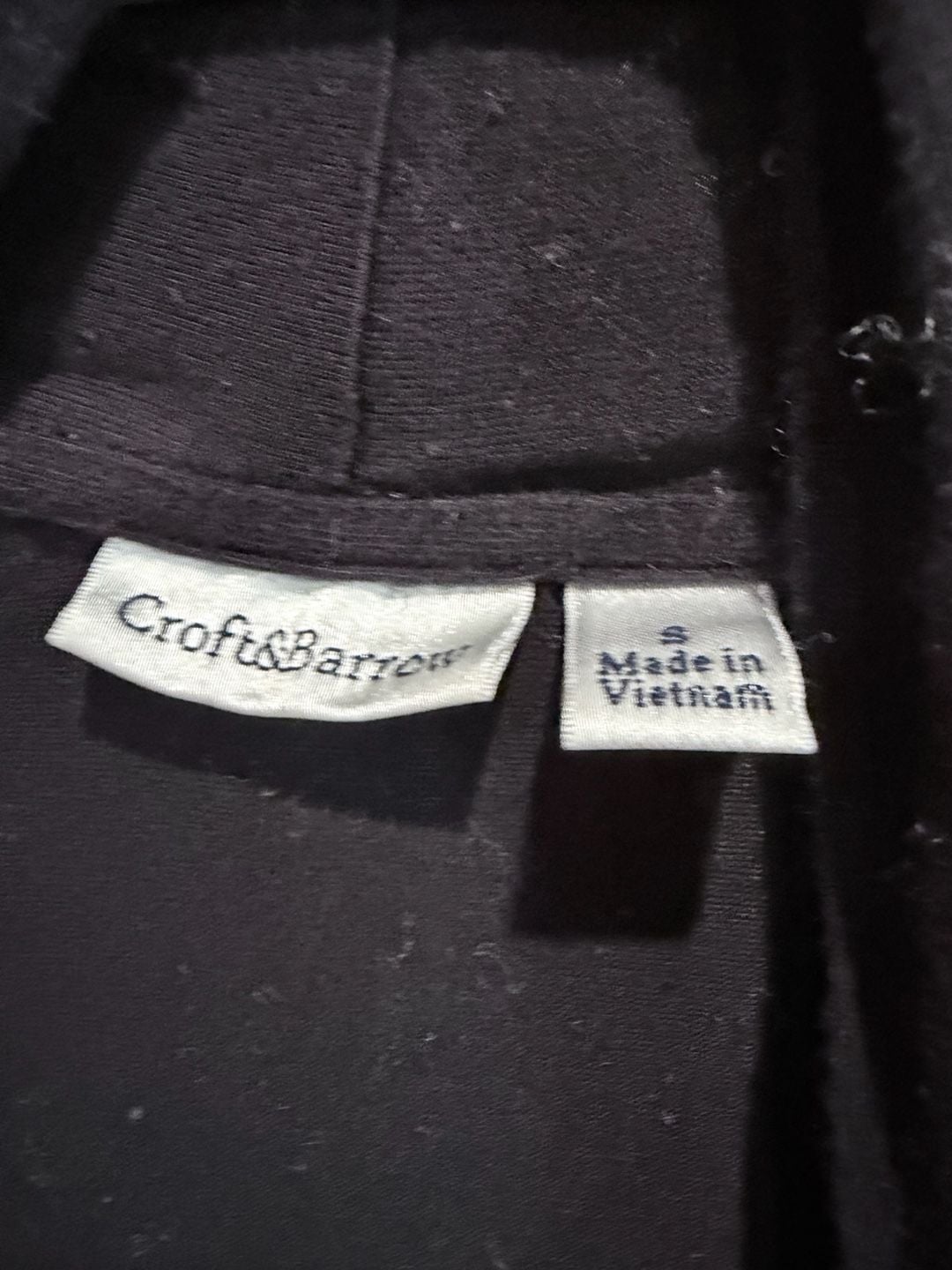 Croft & Barrow Open Front Cardigan Size S Black Long Sleeve Pleated 3