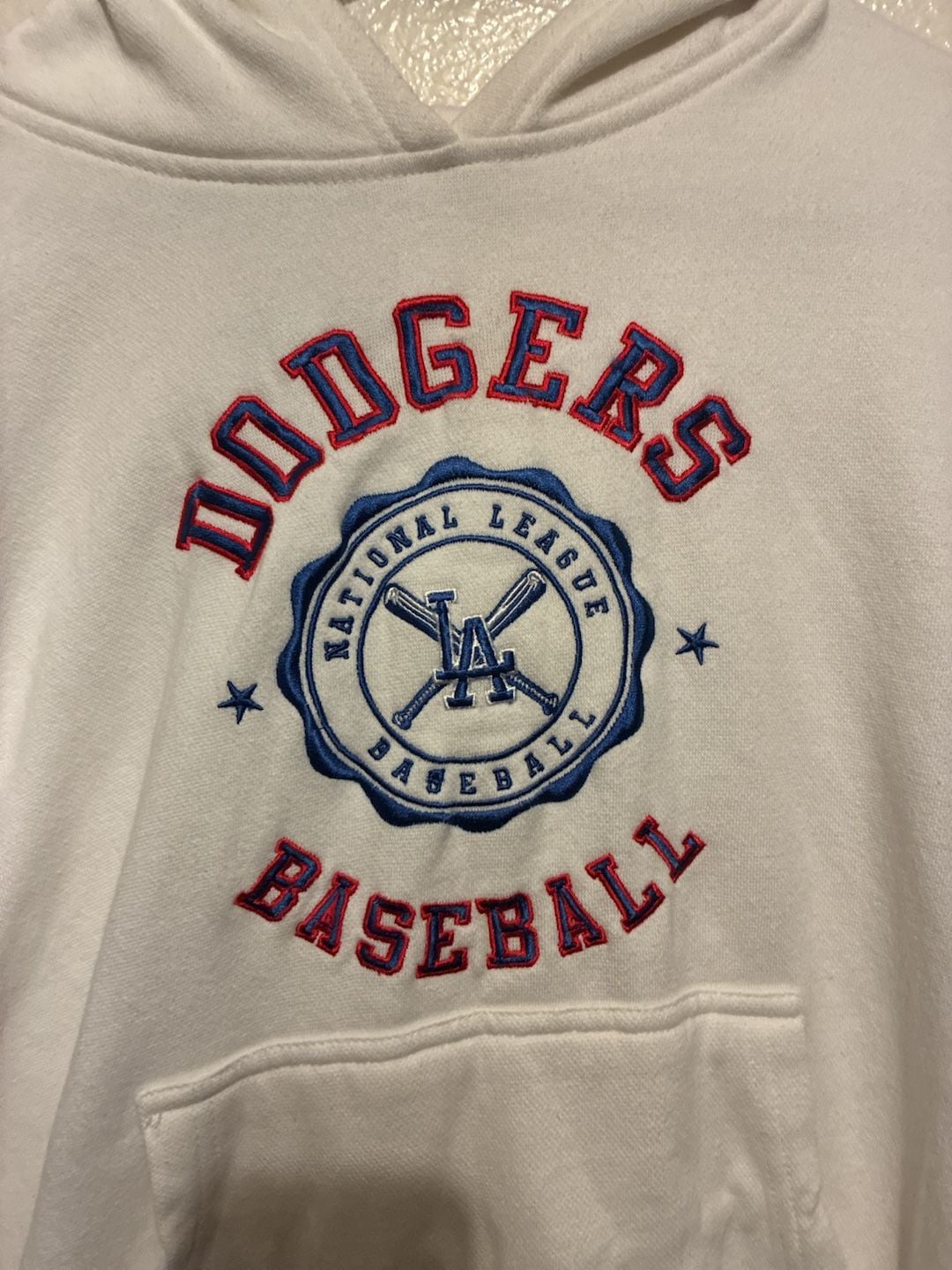 Genuine Merchandise Los Angeles Dodgers Hoodie Size M White 3