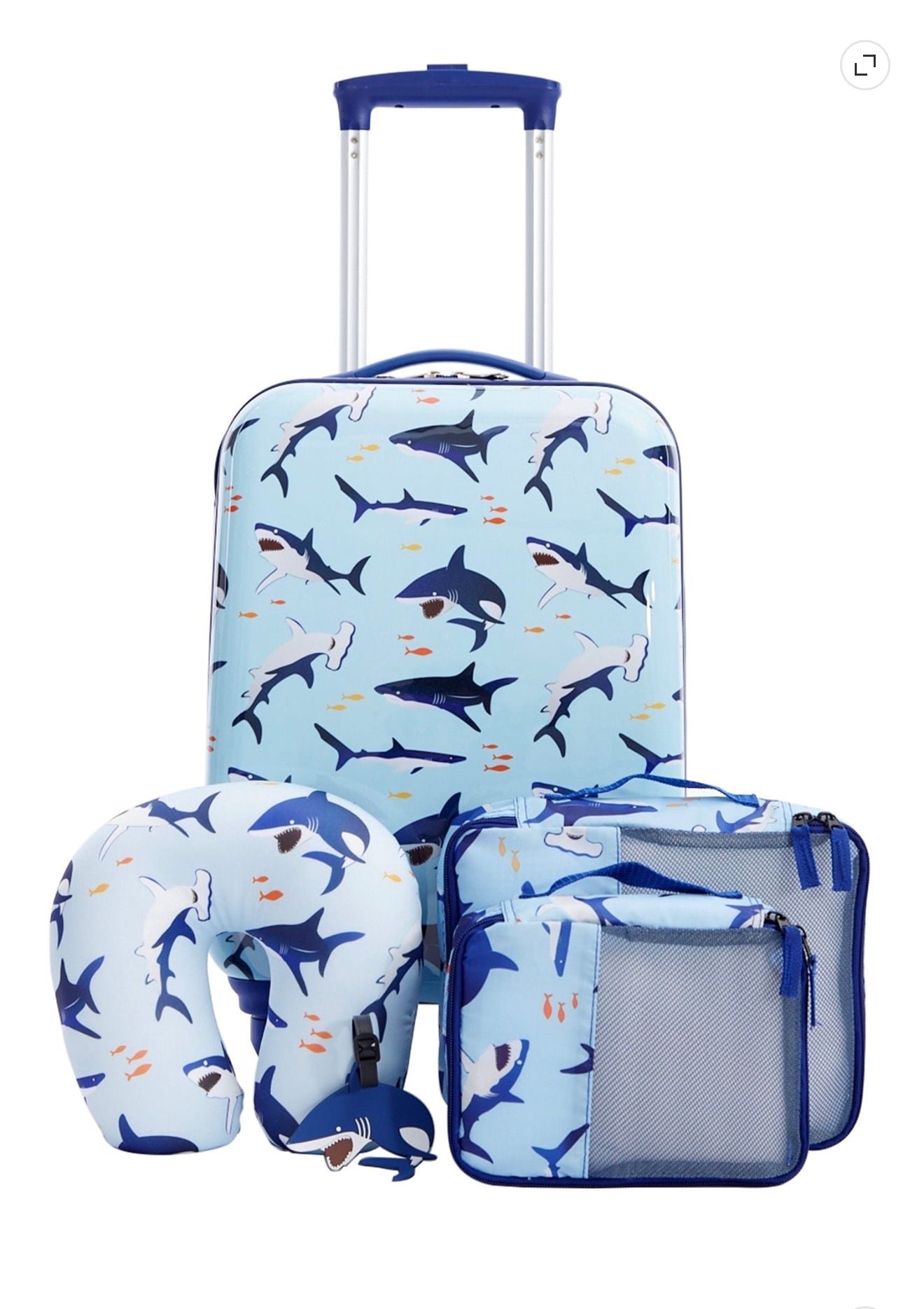 TC 5PC Kids Luggage Set Shark 2