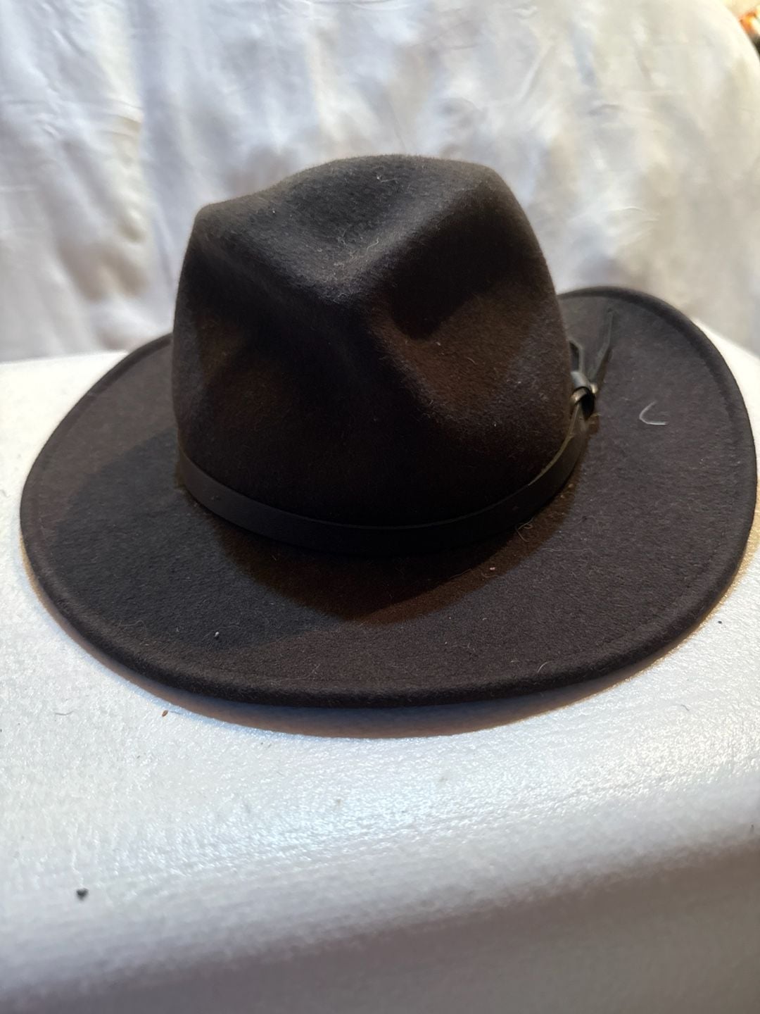 Scala Classico Wool Felt Fedora Hat Brown Leather Band 2