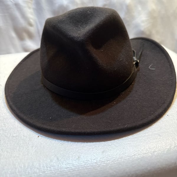 Scala Classico Wool Felt Fedora Hat Brown Leather Band