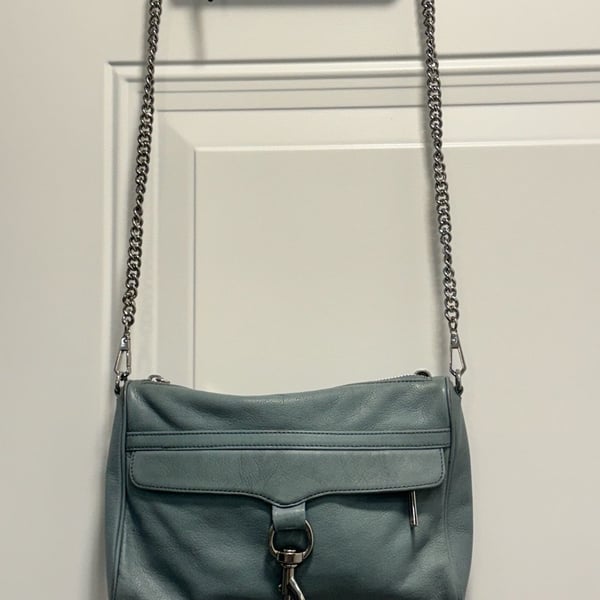 Rebecca Minkoff Crossbody Bag Size 11.5x9 Blue Leather Handbag