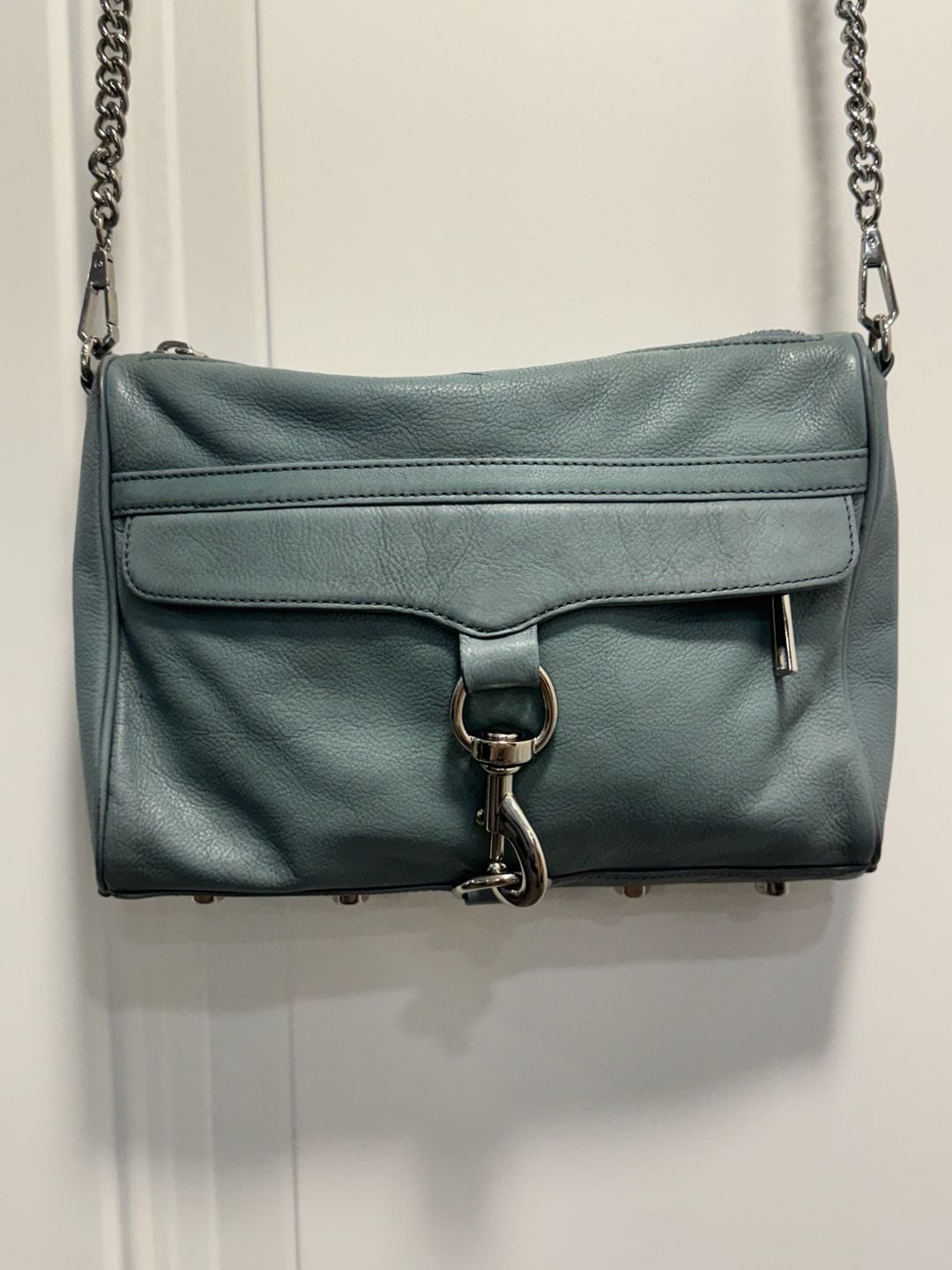 Rebecca Minkoff Crossbody Bag Size 11.5x9 Blue Leather Handbag 8