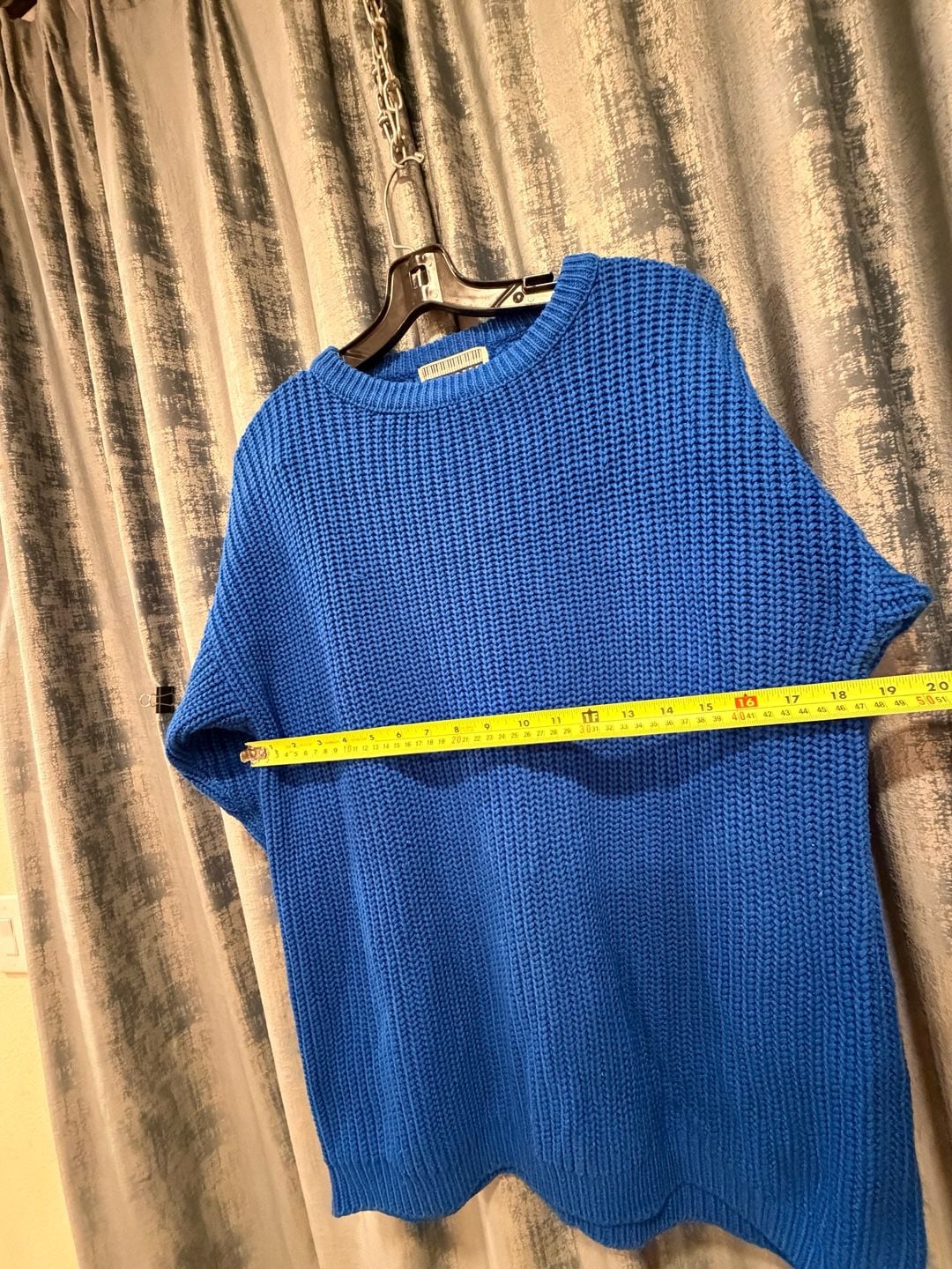 Vintage Keynotes Crew Neck Sweater Size S Royal Blue Acrylic Knit 5