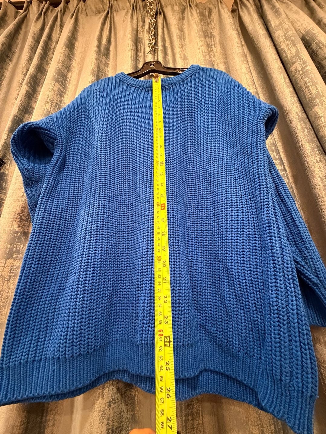 Vintage Keynotes Crew Neck Sweater Size S Royal Blue Acrylic Knit 6