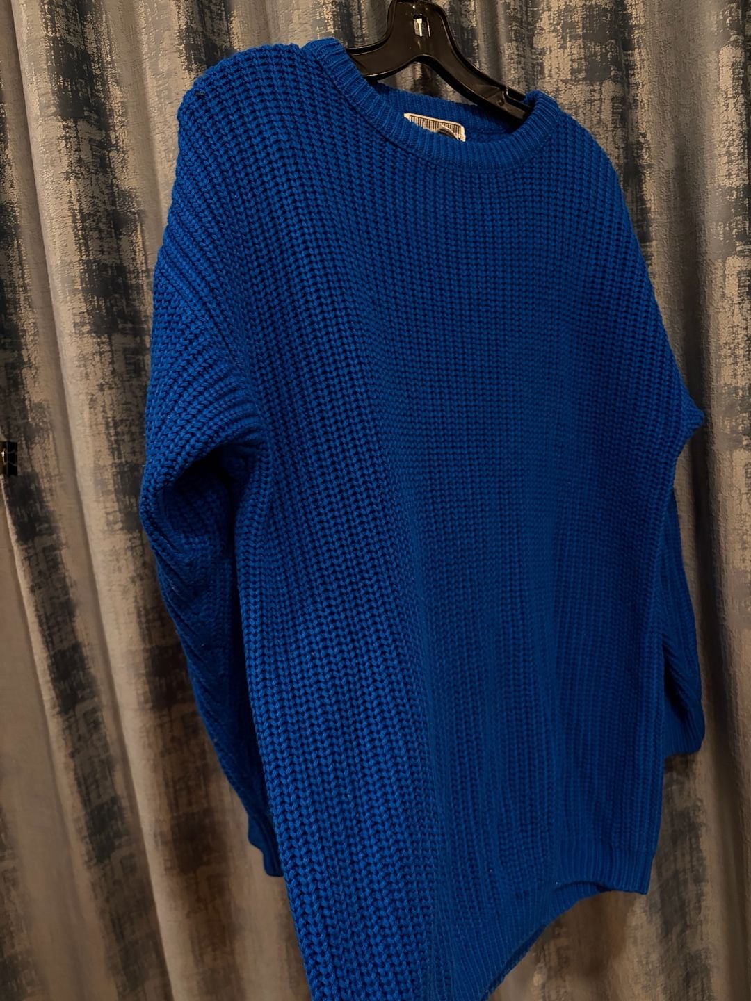 Vintage Keynotes Crew Neck Sweater Size S Royal Blue Acrylic Knit 7