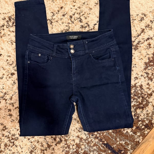 Wax Jean Skinny Jeans Dark Blue Denim