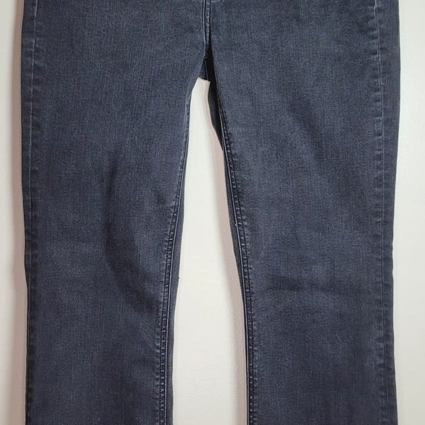 JEN7 Slim Bootcut Jeans Size 6 Black Denim
