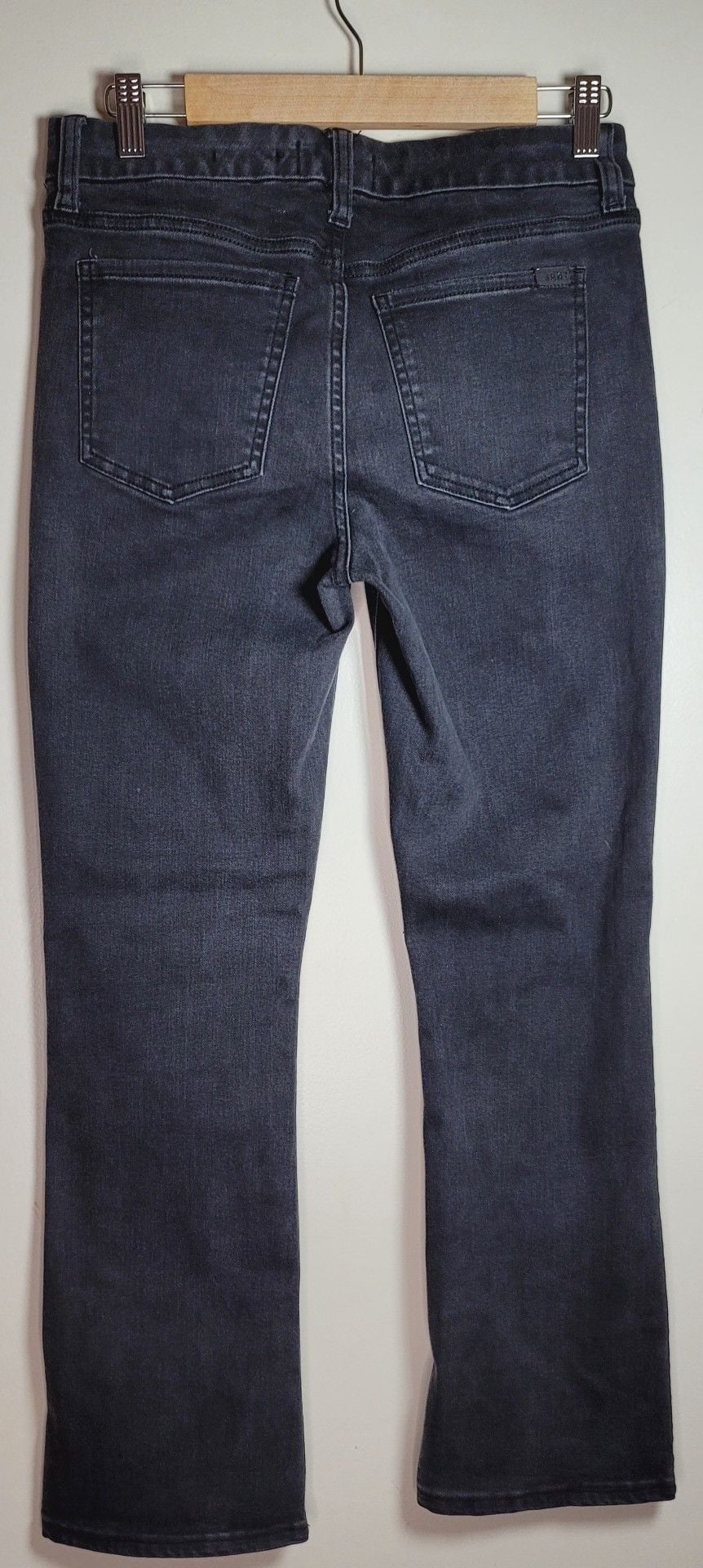 JEN7 Slim Bootcut Jeans Size 6 Black Denim 3