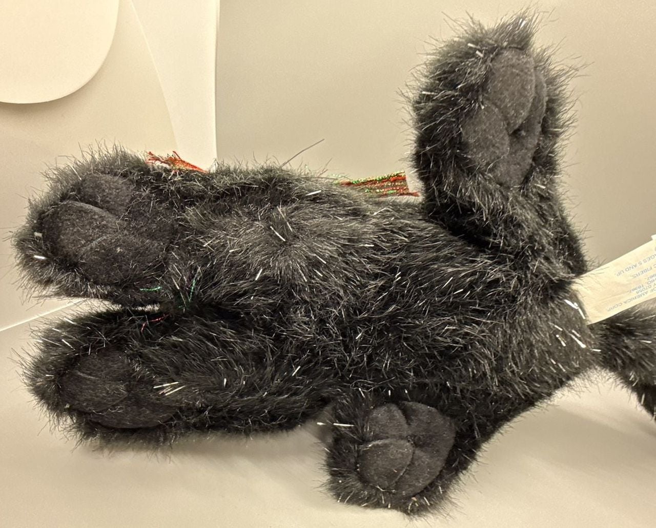 Kids of America Plush Black Cat Witch Hat Sparkle Halloween Plush 2001 Kitty Vtg 9